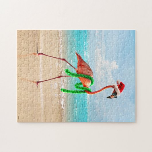 Kerstmis op het strand legpuzzel (Horizontaal)