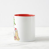 Kerstmis op het strand mok (Midden)