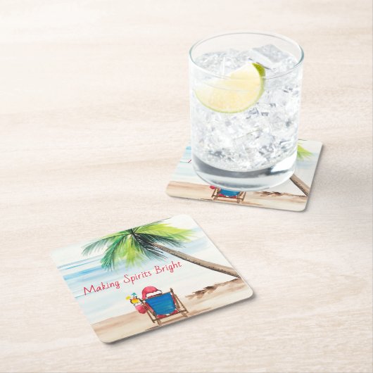 Kerstmis op het strand onderzetters (Insitu)