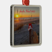 Kerstmis op het strand op het eiland Amelia Metalen Ornament (Rechts)