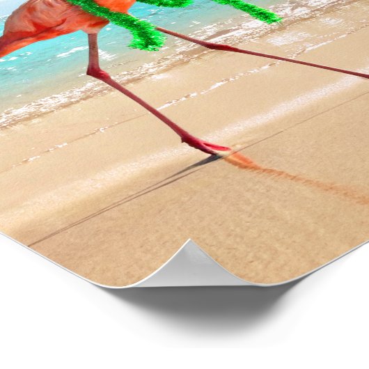 Kerstmis op het strand poster (Hoek)