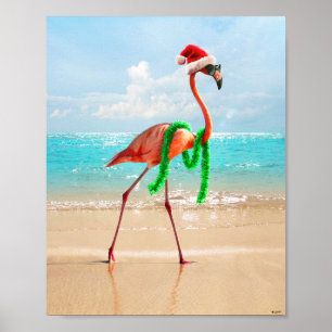 Kerstmis op het strand poster