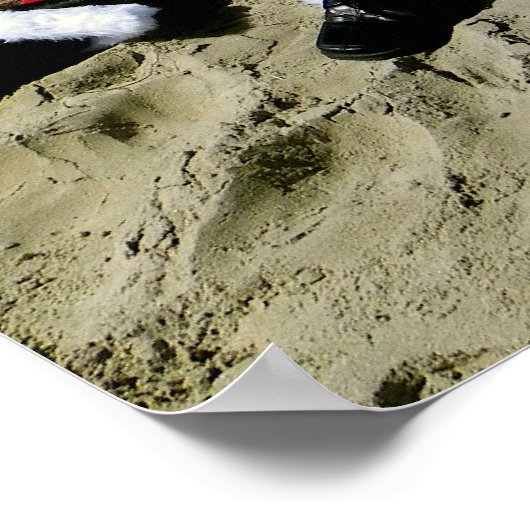 Kerstmis op het strand Poster! Poster (Hoek)