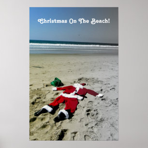 Kerstmis op het strand Poster! Poster