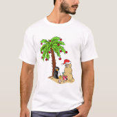 Kerstmis op het strand t-shirt (Voorkant)