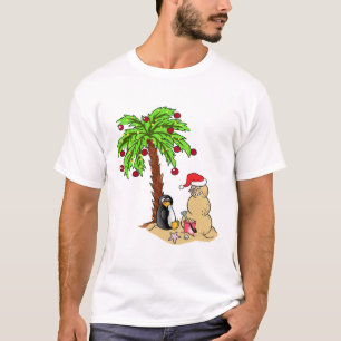 Kerstmis op het strand t-shirt