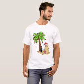 Kerstmis op het strand t-shirt (Voorkant volledig)