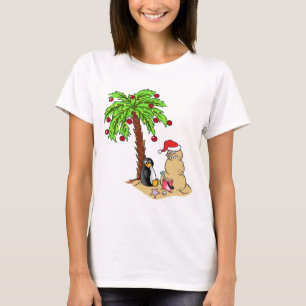 Kerstmis op het strand t-shirt
