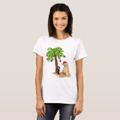 Kerstmis op het strand t-shirt (Voorkant volledig)