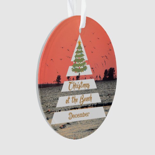 Kerstmis op het strand van 2020 Ornament (voorkant)