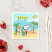 Kerstmis op het strand van de Kerstman Servet (Insitu)