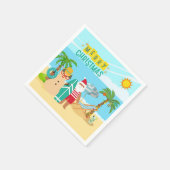 Kerstmis op het strand van de Kerstman Servet (Hoek)