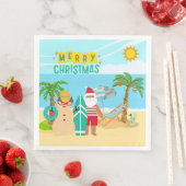 Kerstmis op het strand van de Kerstman Servet (Insitu)