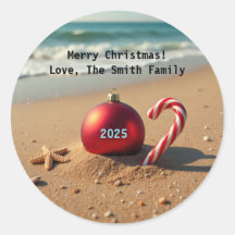 Kerstmis op het strand zeester suikerstokje