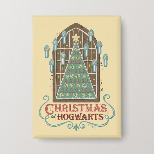 Kerstmis op HOGWARTS™ Cookie Grafisch Button (Voorkant)