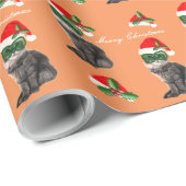 Kerstmis op kerstbal achtergrond cadeaupapier (Rol Hoek)