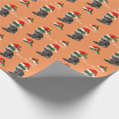 Kerstmis op kerstbal achtergrond cadeaupapier (Hoek)