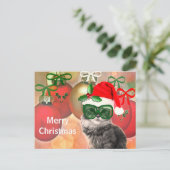 Kerstmis op kerstbal achtergrond feestdagenkaart (Staand voorkant)