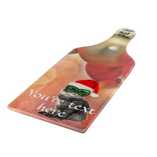 Kerstmis op kerstbal achtergrond snijplank (Hoek)