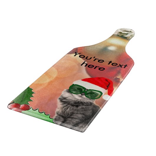 Kerstmis op kerstbal achtergrond snijplank (Hoek)