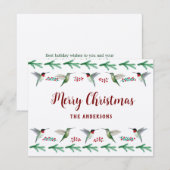 Kerstmis op maat feestdagenkaart (Voorkant / Achterkant)