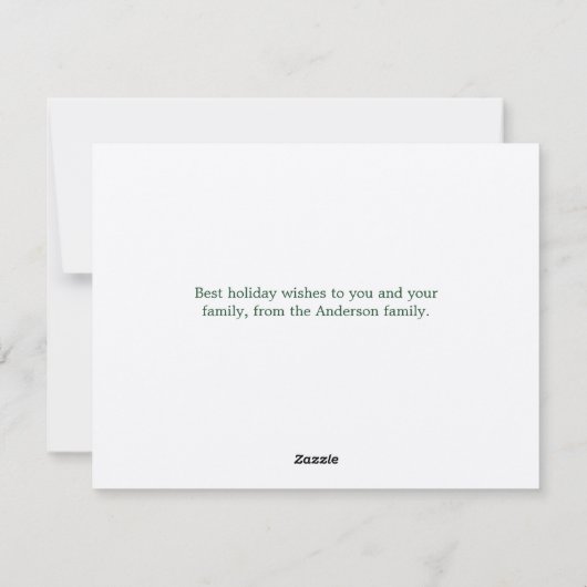 Kerstmis op maat feestdagenkaart (Achterkant)