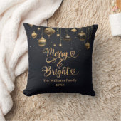 Kerstmis op Maat Goud Zwart Kerstfeest Kussen (Deken)