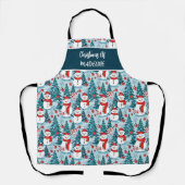 Kerstmis op maat schort (Voorkant)