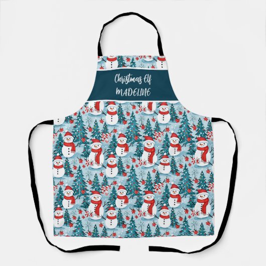 Kerstmis op maat schort (Voorkant)