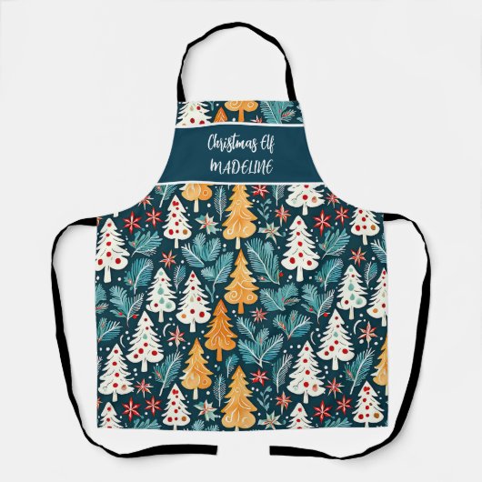 Kerstmis op maat schort (Voorkant)