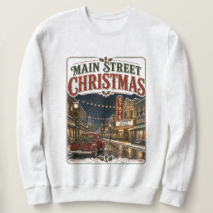 Kerstmis op Main Street met Vintage Rode Truck Trui