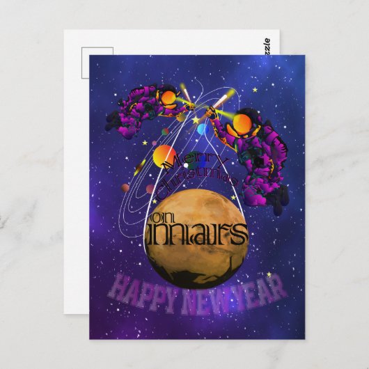 Kerstmis op MARS Briefkaart (Voorkant / Achterkant)