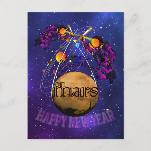 Kerstmis op MARS Briefkaart (Voorkant)