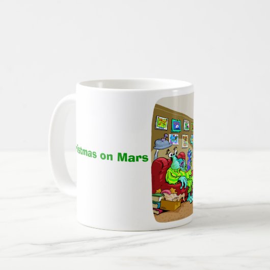 Kerstmis op Mars Koffiemok (Voorkant links)