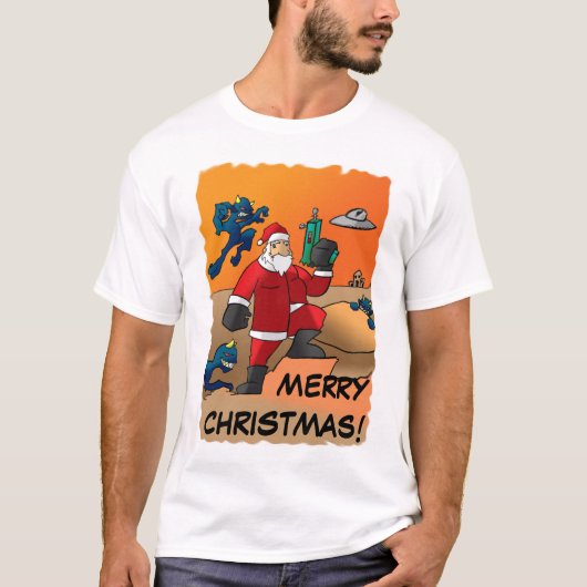Kerstmis op Mars T-shirt (Voorkant)