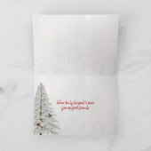 Kerstmis op oude schuur met rode deur kaart (Binnen)