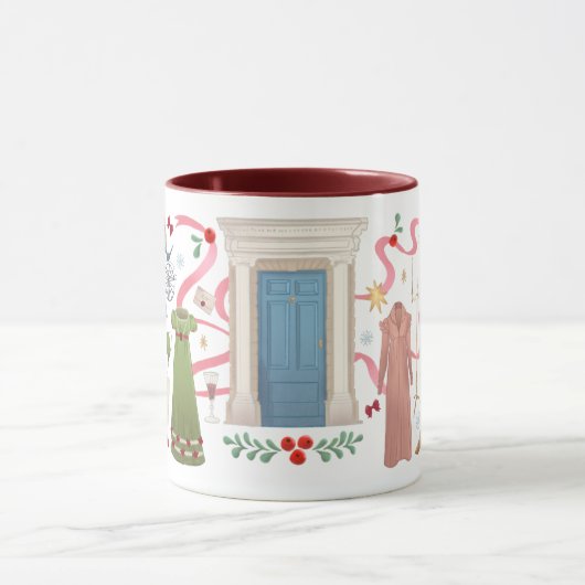 Kerstmis op Randalls Mok (Maroon) (Midden)