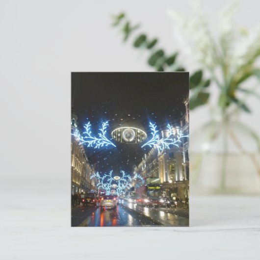 Kerstmis op Regent Street, Londen Briefkaart (Staand voorkant)