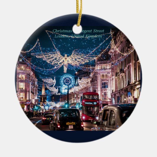 Kerstmis op Regent Street UK London Keramisch Ornament (Voorkant)