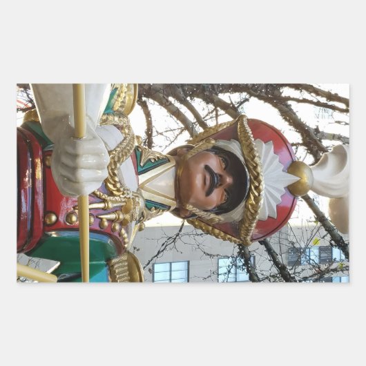 Kerstmis op Rockefeller - Speelgoed Solider - NYC Rechthoekige Sticker (Voorkant)