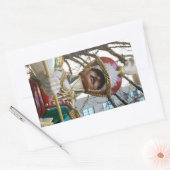 Kerstmis op Rockefeller - Speelgoed Solider - NYC Rechthoekige Sticker (Envelop)