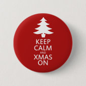 Kerstmis op ronde button 5,7 cm (Voorkant)