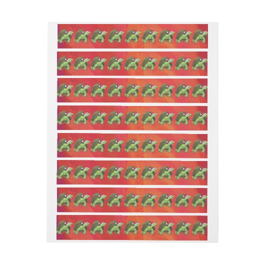 Kerstmis op rood adreslabel wikkel (Vel)