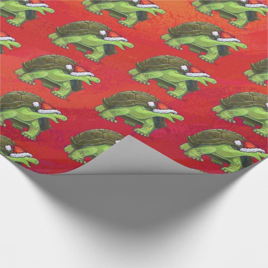 Kerstmis op rood cadeaupapier (Hoek)