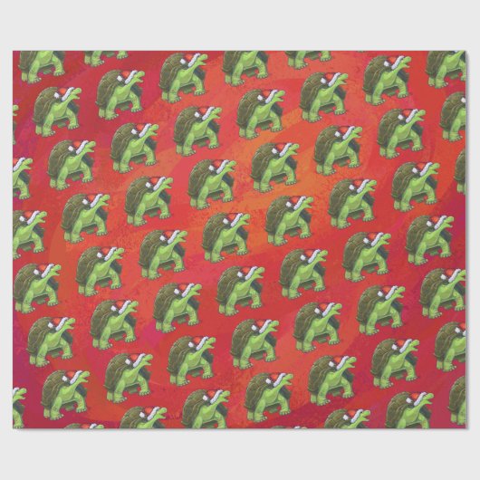 Kerstmis op rood cadeaupapier (Vlak)