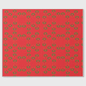 Kerstmis op rood cadeaupapier (Vlak)