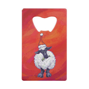 Kerstmis op rood creditkaart flessenopener