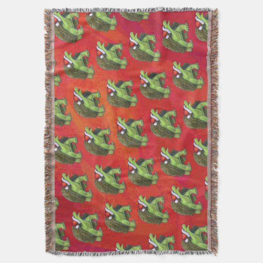 Kerstmis op rood deken (Voorkant Verticaal)