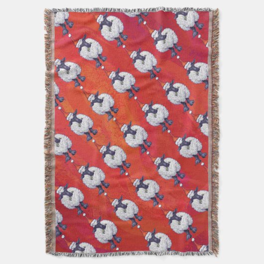 Kerstmis op rood deken (Voorkant Verticaal)