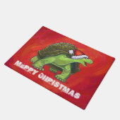 Kerstmis op rood deurmat (Schuin)